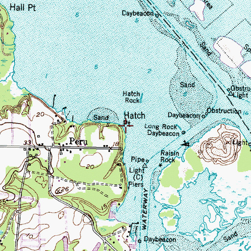 Topographic Map of Hatch Point, NC