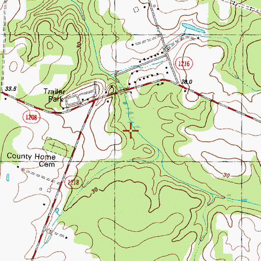 Topographic Map of Hatcher Swamp, NC