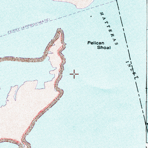 Topographic Map of Hatteras Inlet, NC