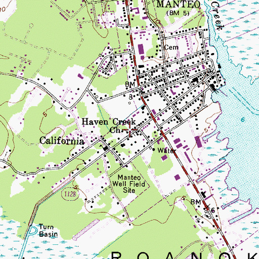 Topographic Map of Haven Creek Church, NC