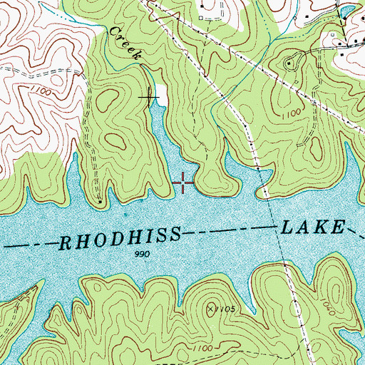 Topographic Map of Hayes Mill Creek, NC