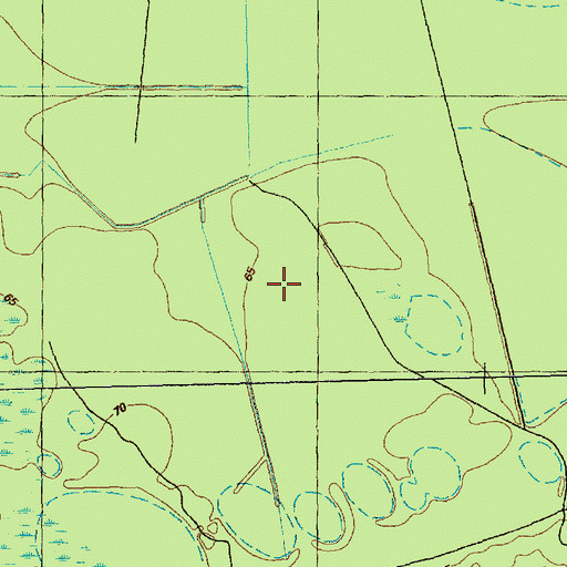 Topographic Map of Head o' th' Forks, NC