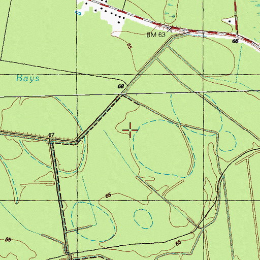 Topographic Map of Head o' Bay, NC