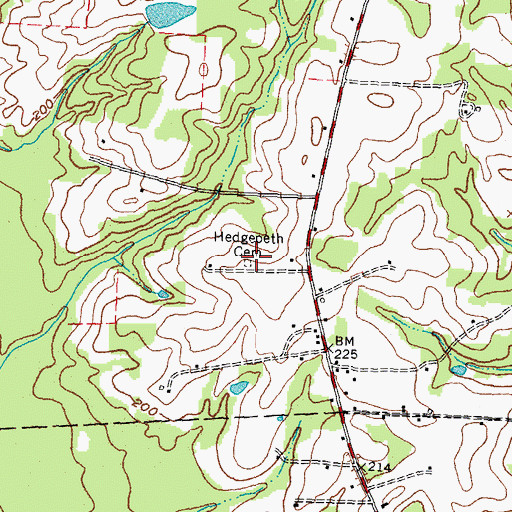 Topographic Map of Hedgepeth Cemetery, NC