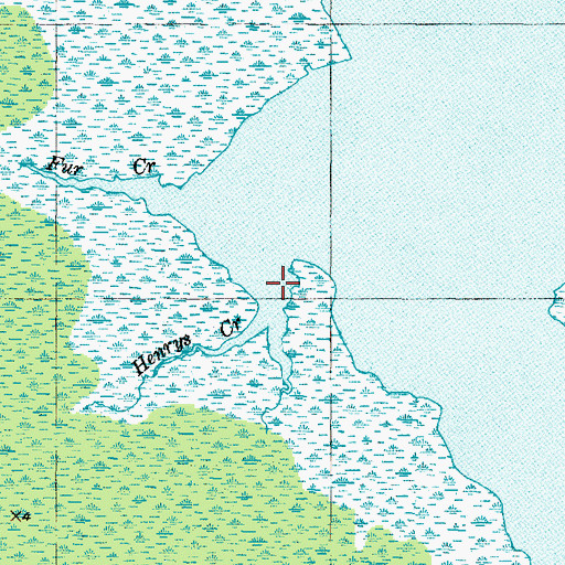 Topographic Map of Henrys Creek, NC
