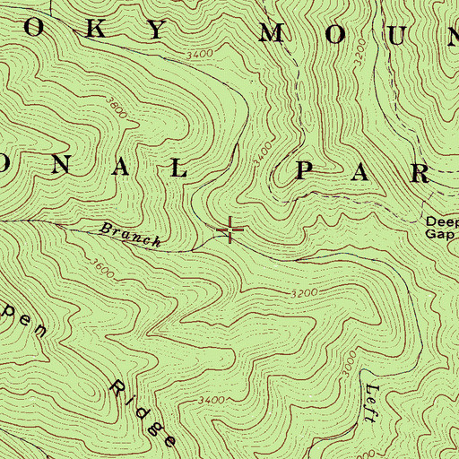 Topographic Map of Hermit Branch, NC