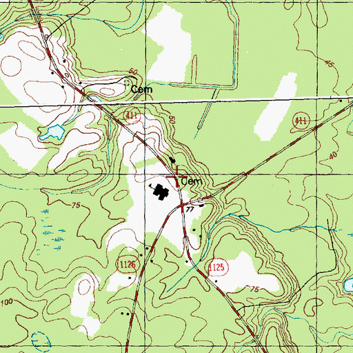 Topographic Map of Herring Cemetery, NC