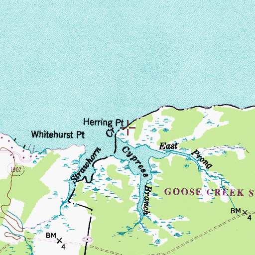 Topographic Map of Herring Point, NC