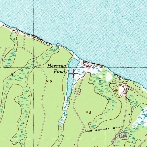 Topographic Map of Herring Pond, NC