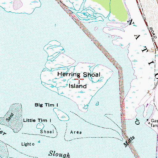 Topographic Map of Herring Shoal Island, NC