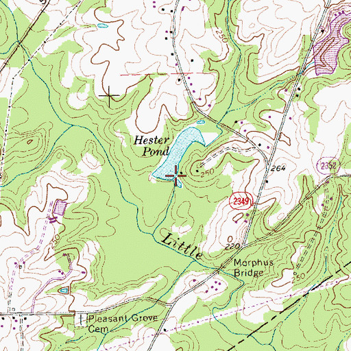 Topographic Map of Hester Pond, NC