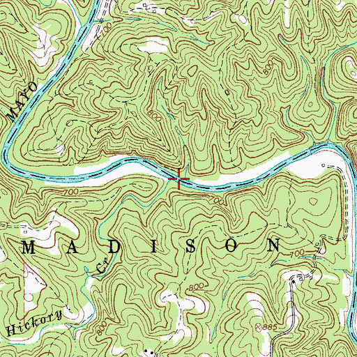 Topographic Map of Hickory Creek, NC