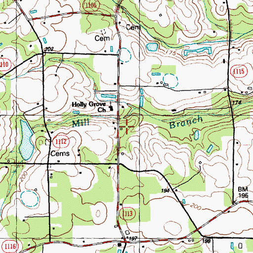 Topographic Map of Hickory Grove Church, NC