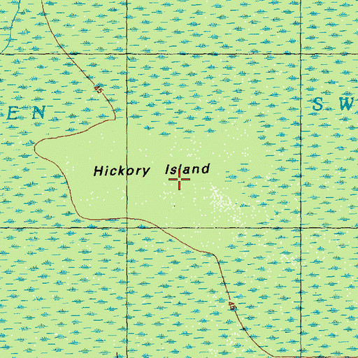 Topographic Map of Hickory Island, NC
