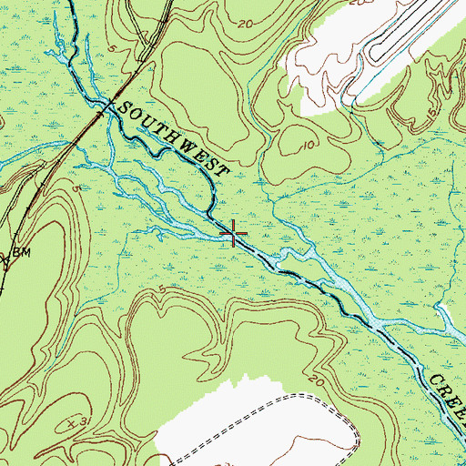 Topographic Map of Hicks Run, NC