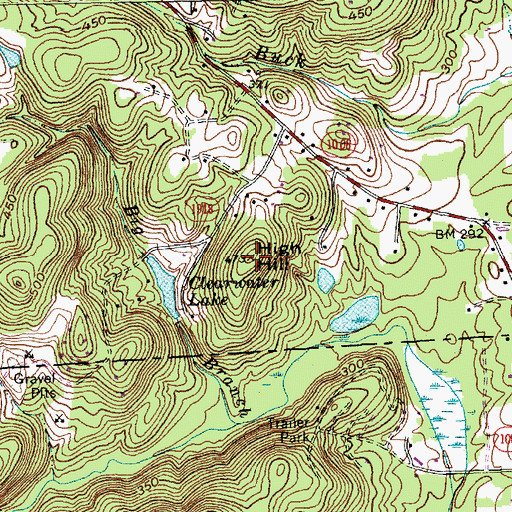 Topographic Map of High Hill, NC