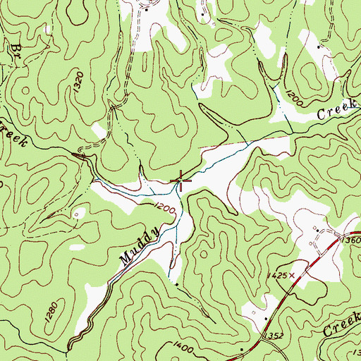 Topographic Map of High Shoals Creek, NC
