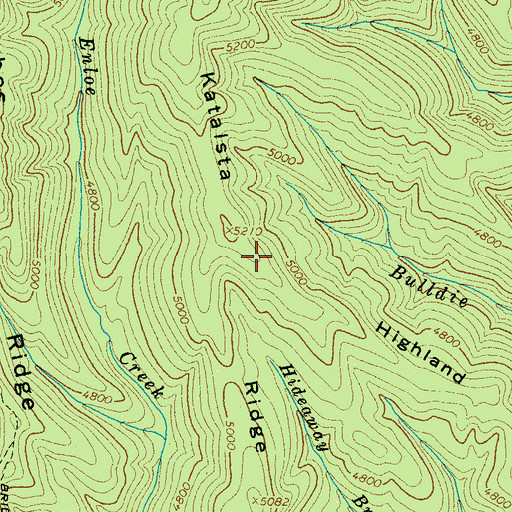 Topographic Map of Highland Ridge, NC