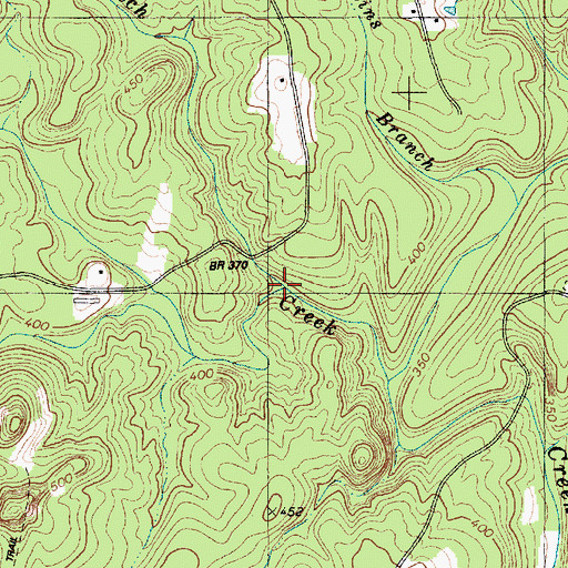 Topographic Map of Hill Branch, NC