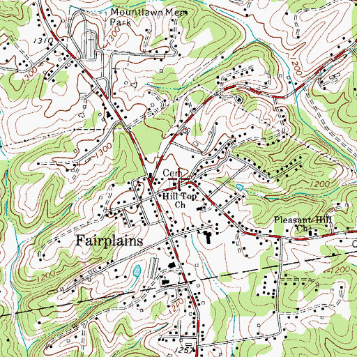 Topographic Map of Hill Top Church, NC