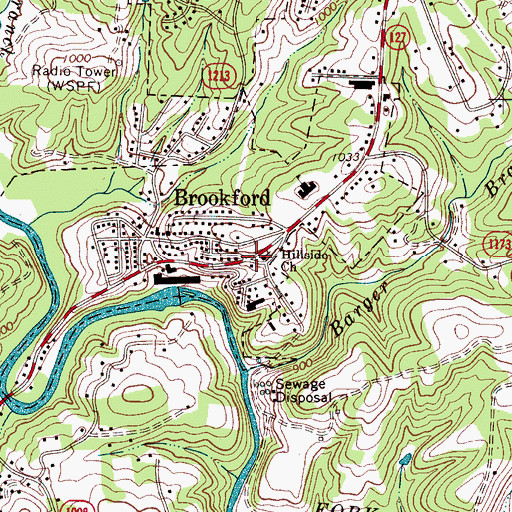 Topographic Map of Hillside Church, NC