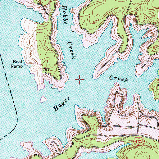 Topographic Map of Hobbs Creek, NC