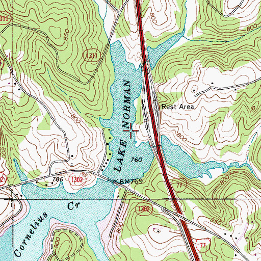 Topographic Map of Hobbs Creek, NC