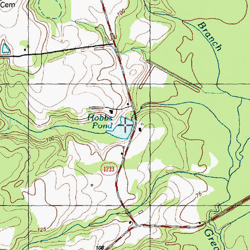 Topographic Map of Hobbs Pond, NC