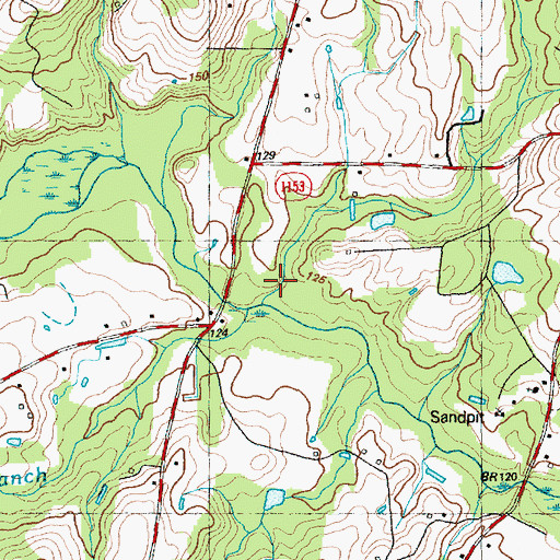 Topographic Map of Hockaday Bridge, NC