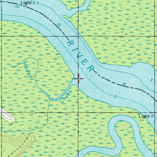 Topographic Map of Hodges Creek, NC