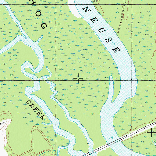 Topographic Map of Hog Island, NC
