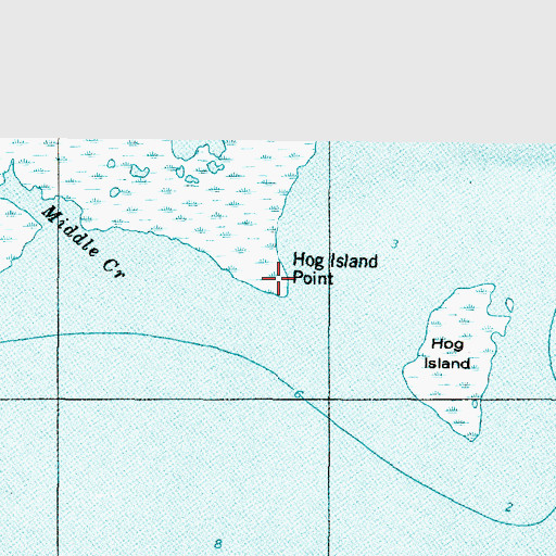 Topographic Map of Hog Island Point, NC