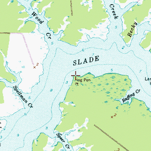 Topographic Map of Hog Pen Point, NC
