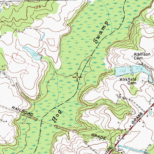 Topographic Map of Hog Swamp, NC