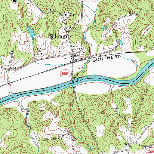 Topographic Map of Hogan Creek, NC