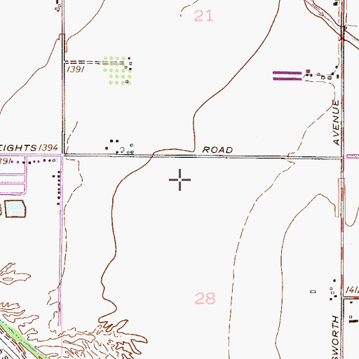 Topographic Map of Queen Creek Elementary School, AZ