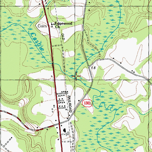 Topographic Map of Hoggard Mill Creek, NC