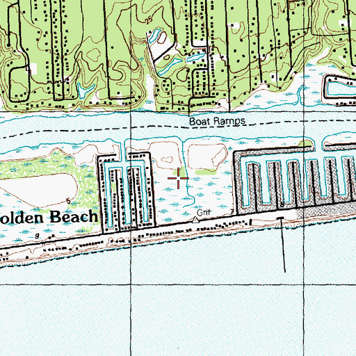 Topographic Map of Holden Beach, NC