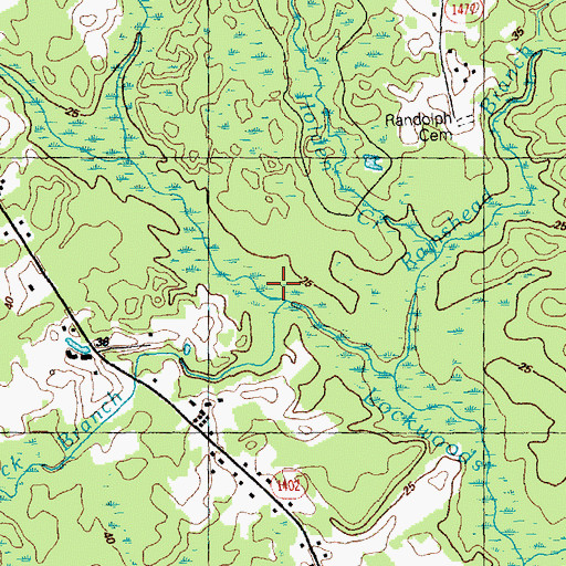 Topographic Map of Holden Creek, NC