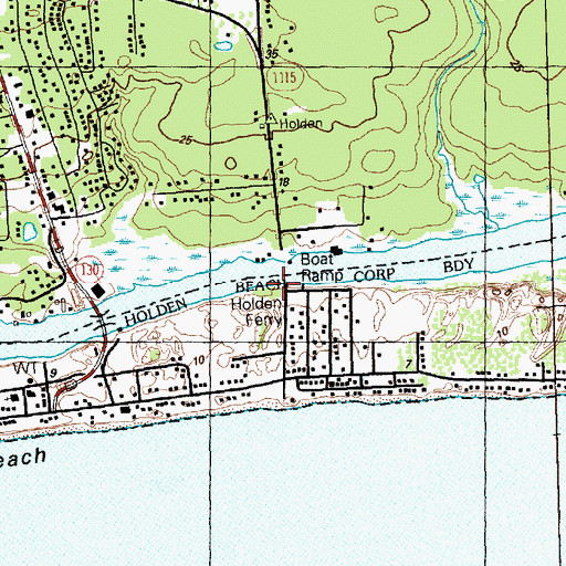 Topographic Map of Holden Ferry, NC