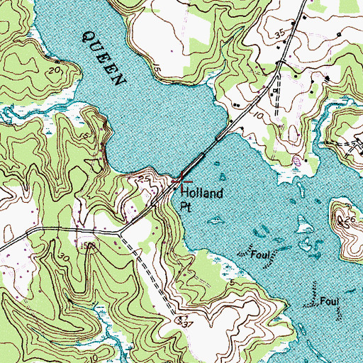 Topographic Map of Holland Point, NC