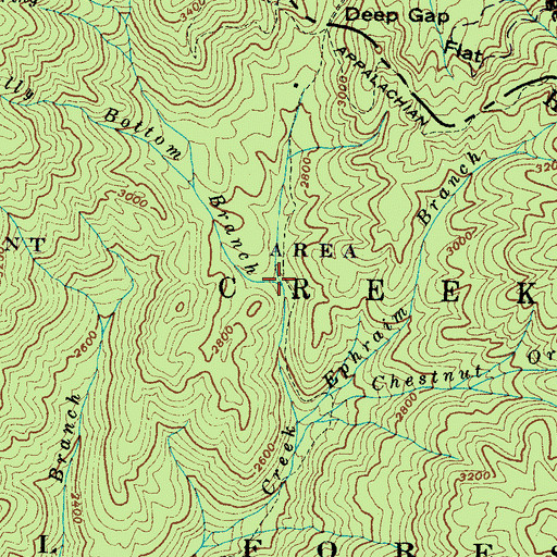 Topographic Map of Holly Bottom Branch, NC