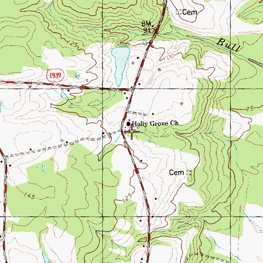 Topographic Map of Holly Grove Church, NC