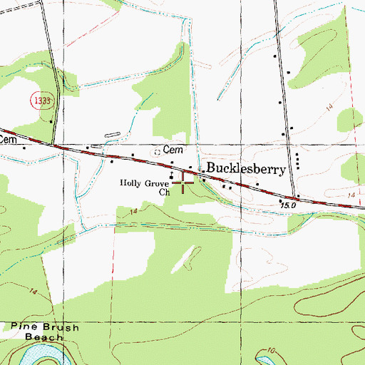 Topographic Map of Holly Grove Church, NC