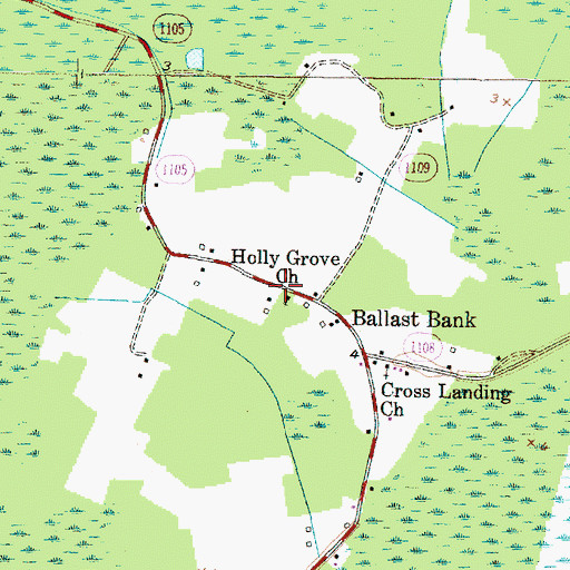 Topographic Map of Holly Grove Church, NC