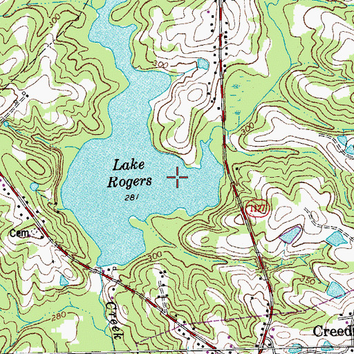 Topographic Map of Holman Creek, NC
