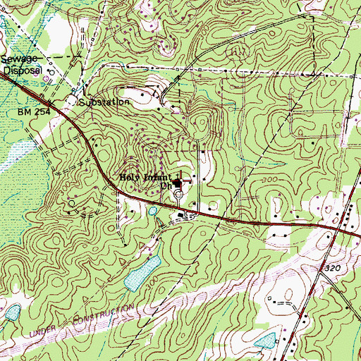 Topographic Map of Holy Infant Church, NC