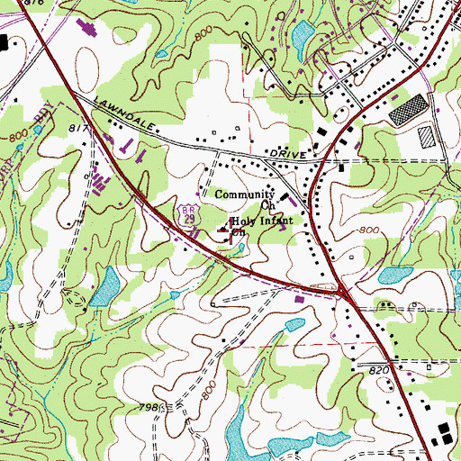 Topographic Map of Holy Infant Church, NC