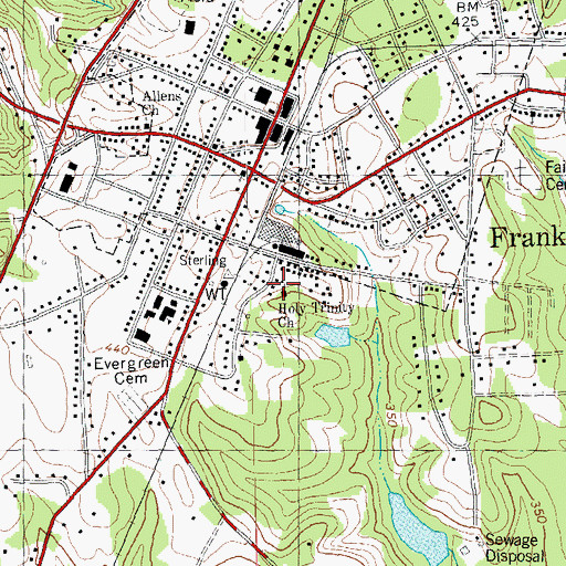 Topographic Map of Holy Trinity Church, NC