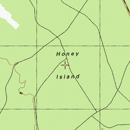 Topographic Map of Honey Island, NC